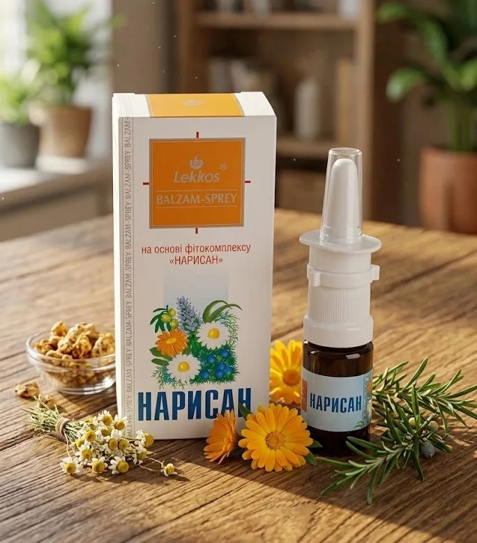 Бальзам-спрей косметичний для догляду за порожниною носа «Нарісан»