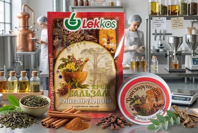 Крем-бальзам косметичний для тіла тонізуючий з олією кориці