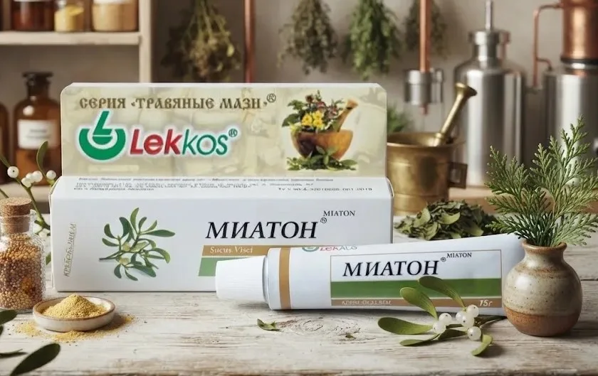 Масажний косметичний крем-бальзам для ніг «Міатон»