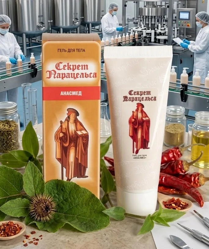 Термо-гель косметичний для тіла «Анасмед» "Секрет Парацельса"