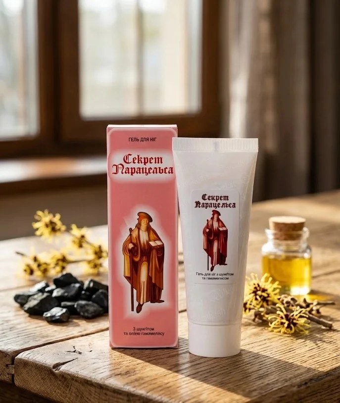 Гель косметичний для ніг з гамамелісом "Секрет Парацельса"
